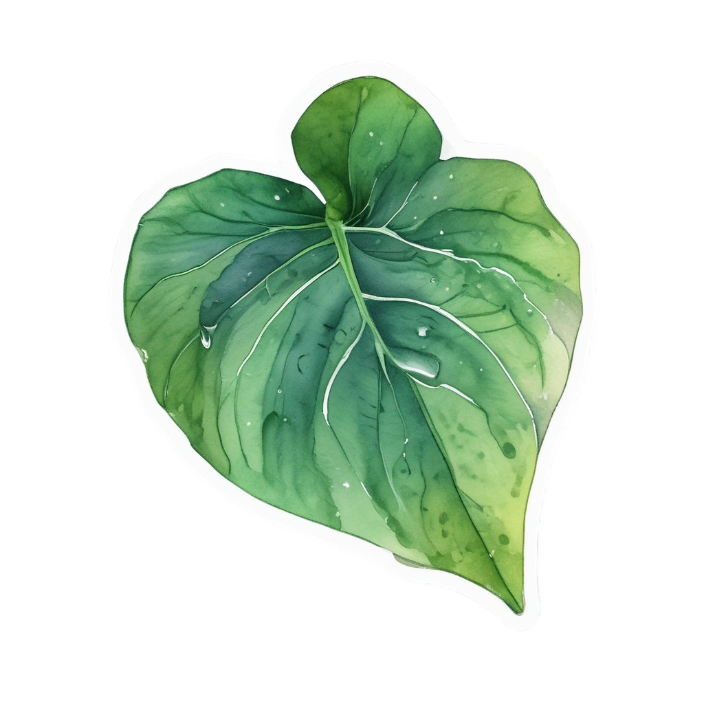 Heart-Shaped Pothos Leaf — houseplants stickers