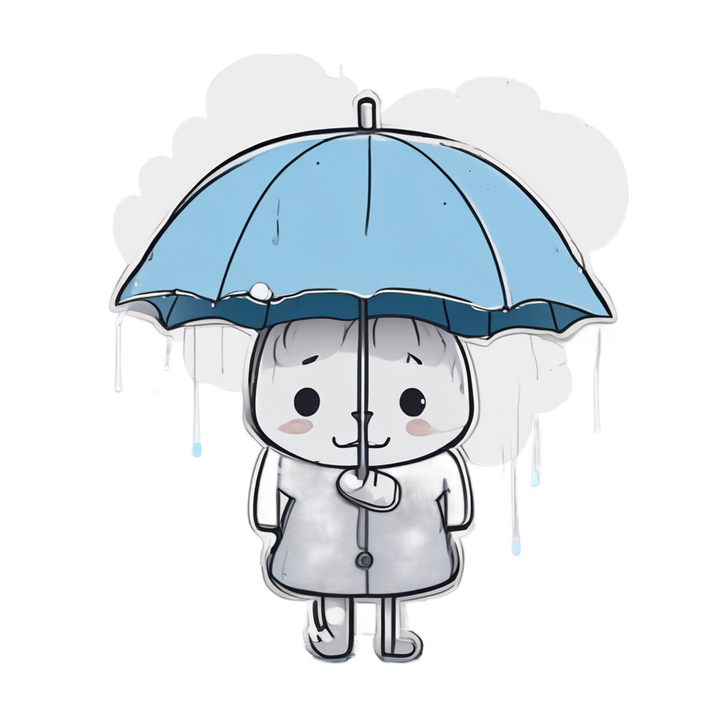 Heart with Umbrella — happy faces stickers
