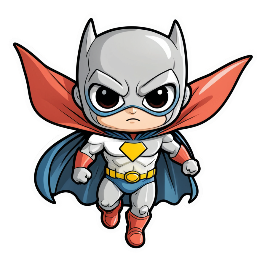 Caped Original (kawaii) — superhero stickers