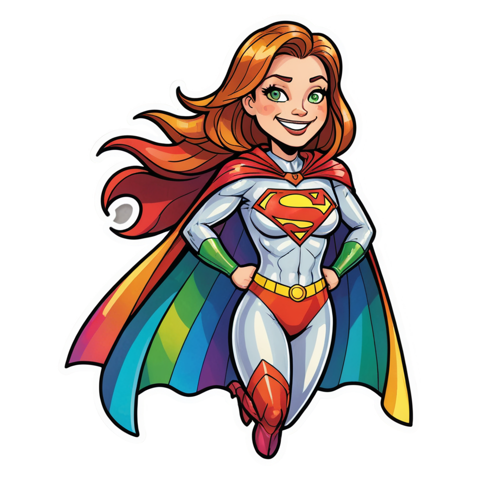 Hero Mom (holographic) — superhero stickers