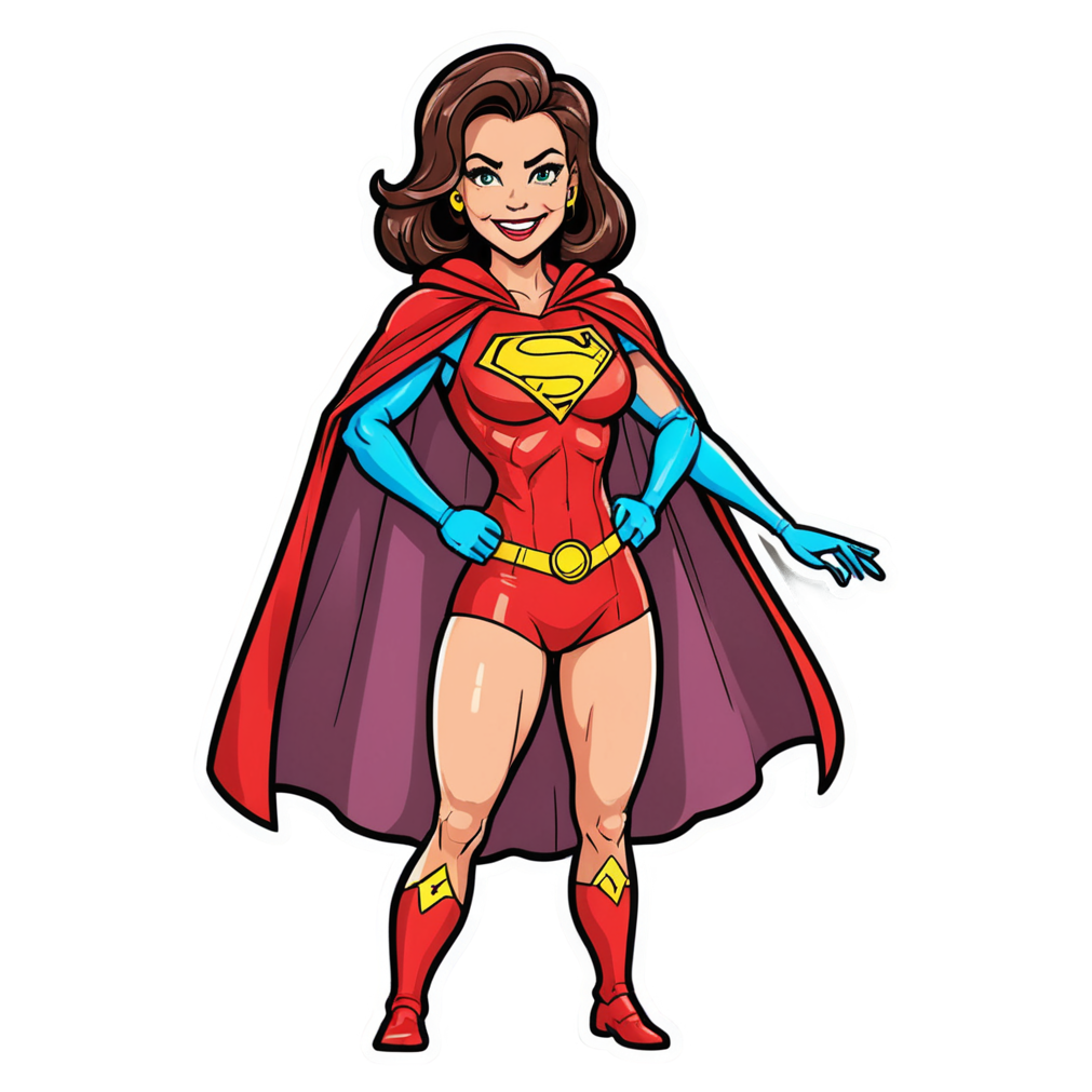 Hero Mom (neon) — superhero stickers
