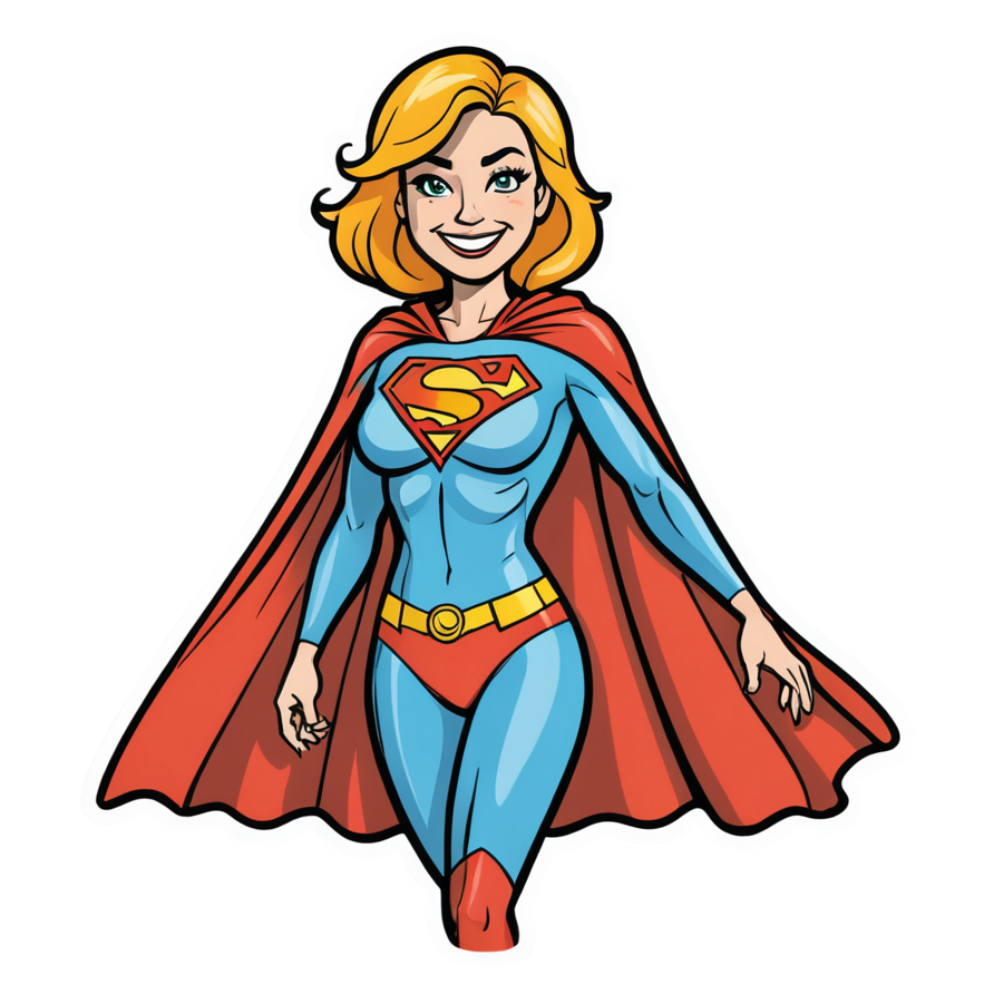 Hero Mom (papercut) — superhero stickers