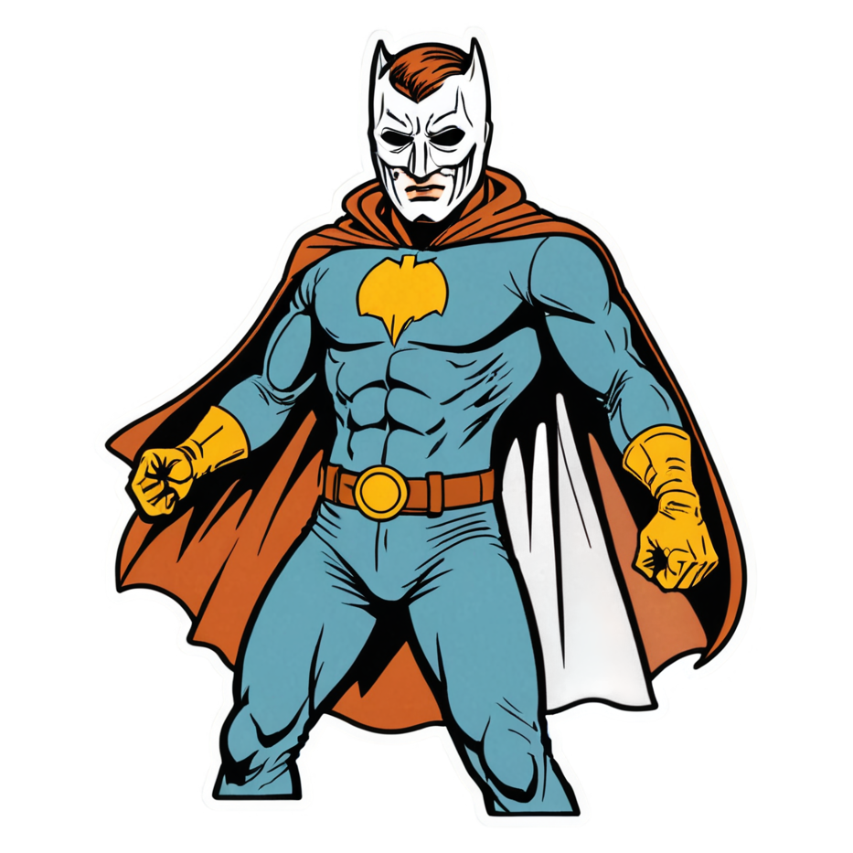 Masked Vigilante (retro) — superhero stickers