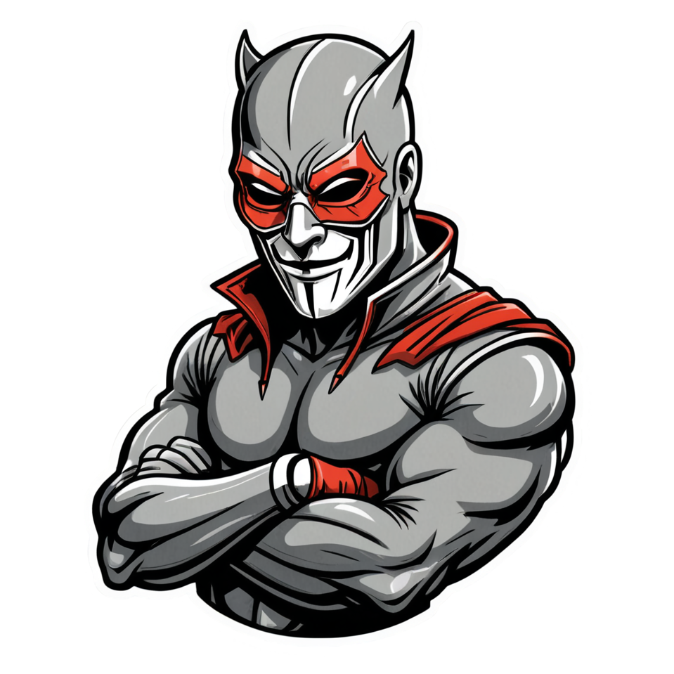Masked Vigilante (tattoo) — superhero stickers