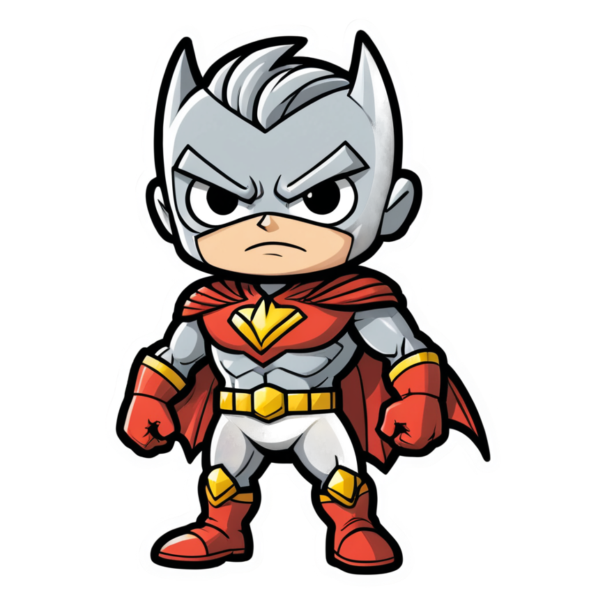 Mini Sidekick (papercut) — superhero stickers