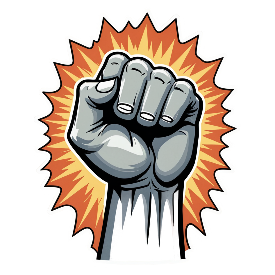 Power Fist (retro) — superhero stickers