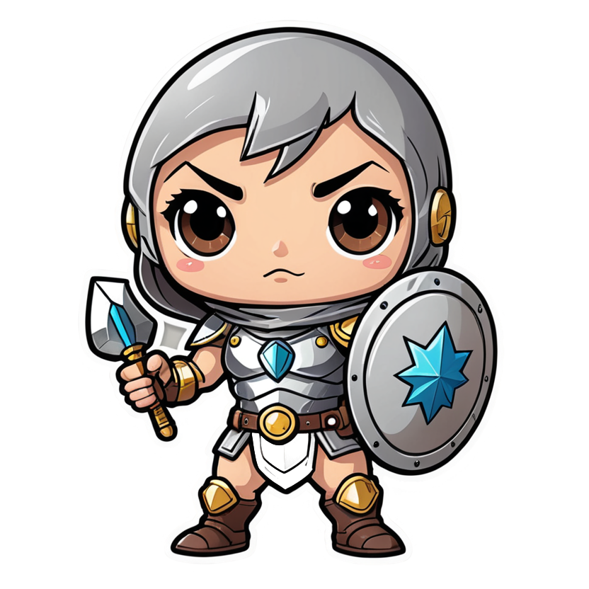 Shield Hero (kawaii) — superhero stickers