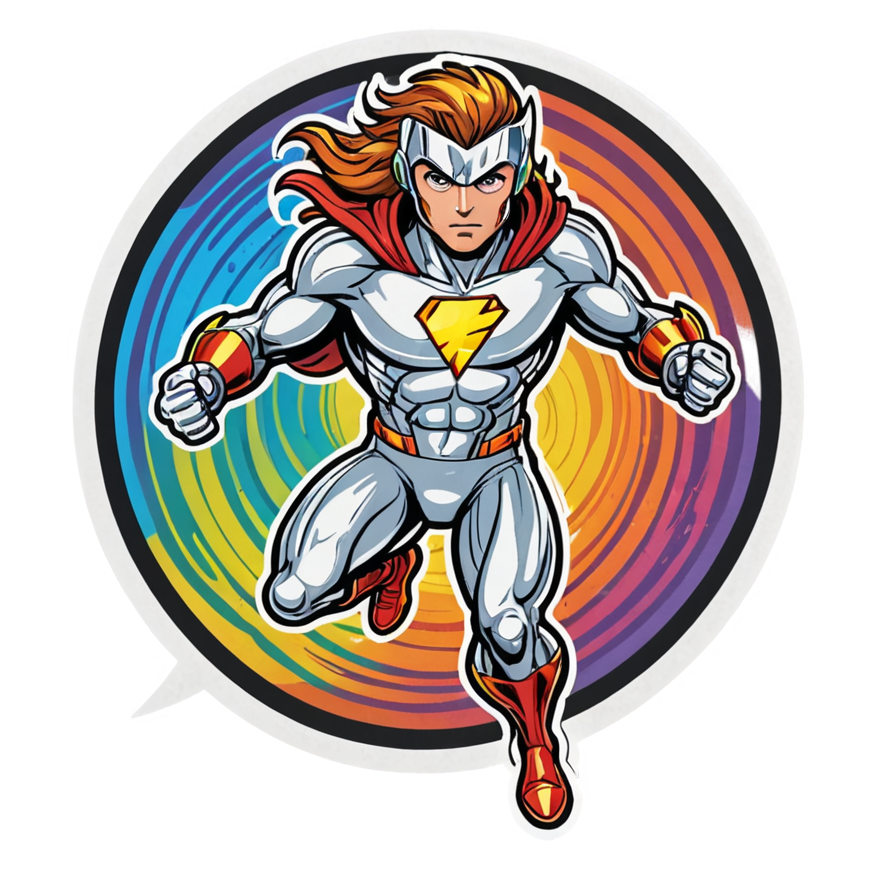 Speedster (holographic) — superhero stickers