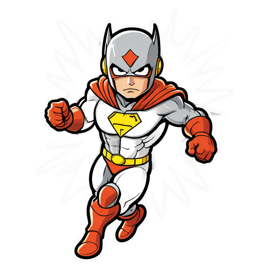 Speedster (lineart) — superhero stickers