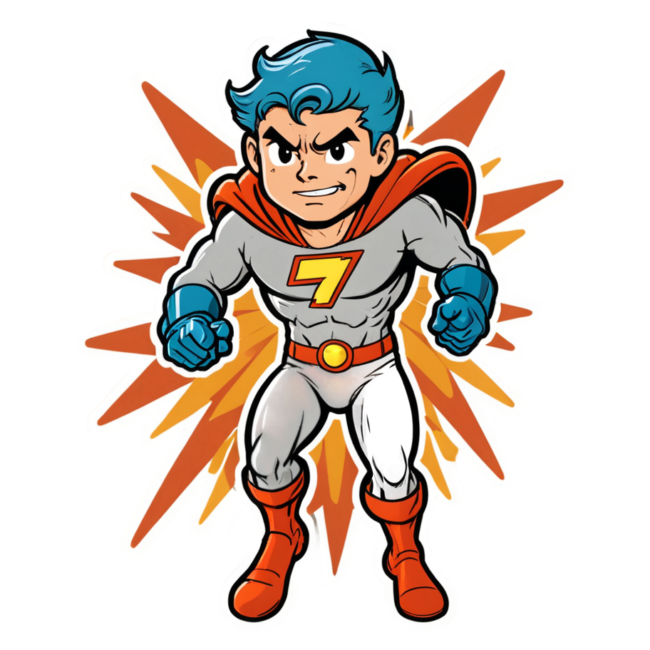 Speedster (retro) — superhero stickers