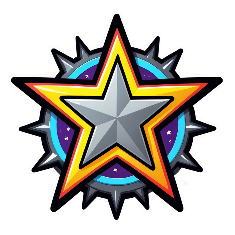 Star Guardian (neon) — superhero stickers