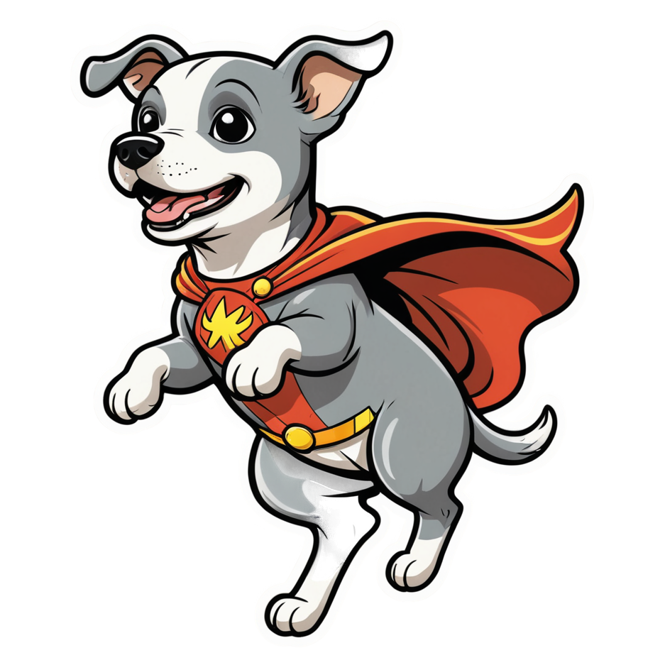 Super Pup (retro) — superhero stickers