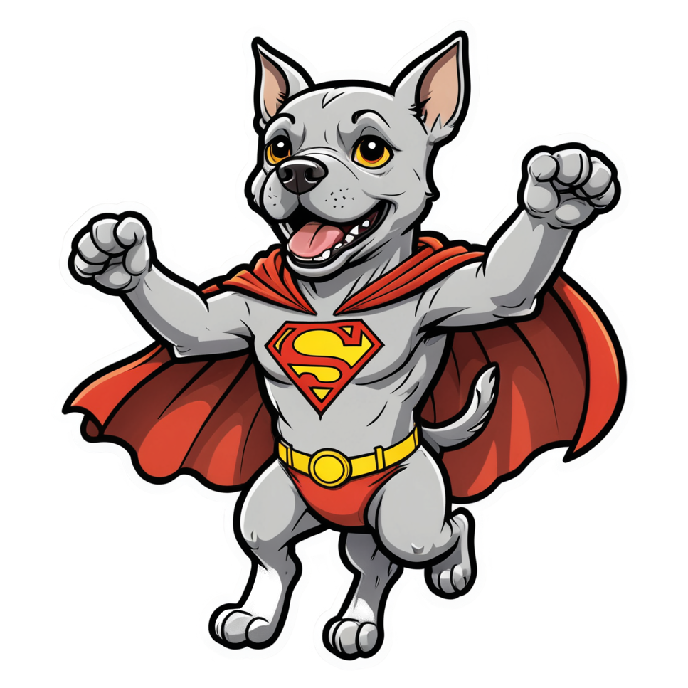 Super Pup (tattoo) — superhero stickers