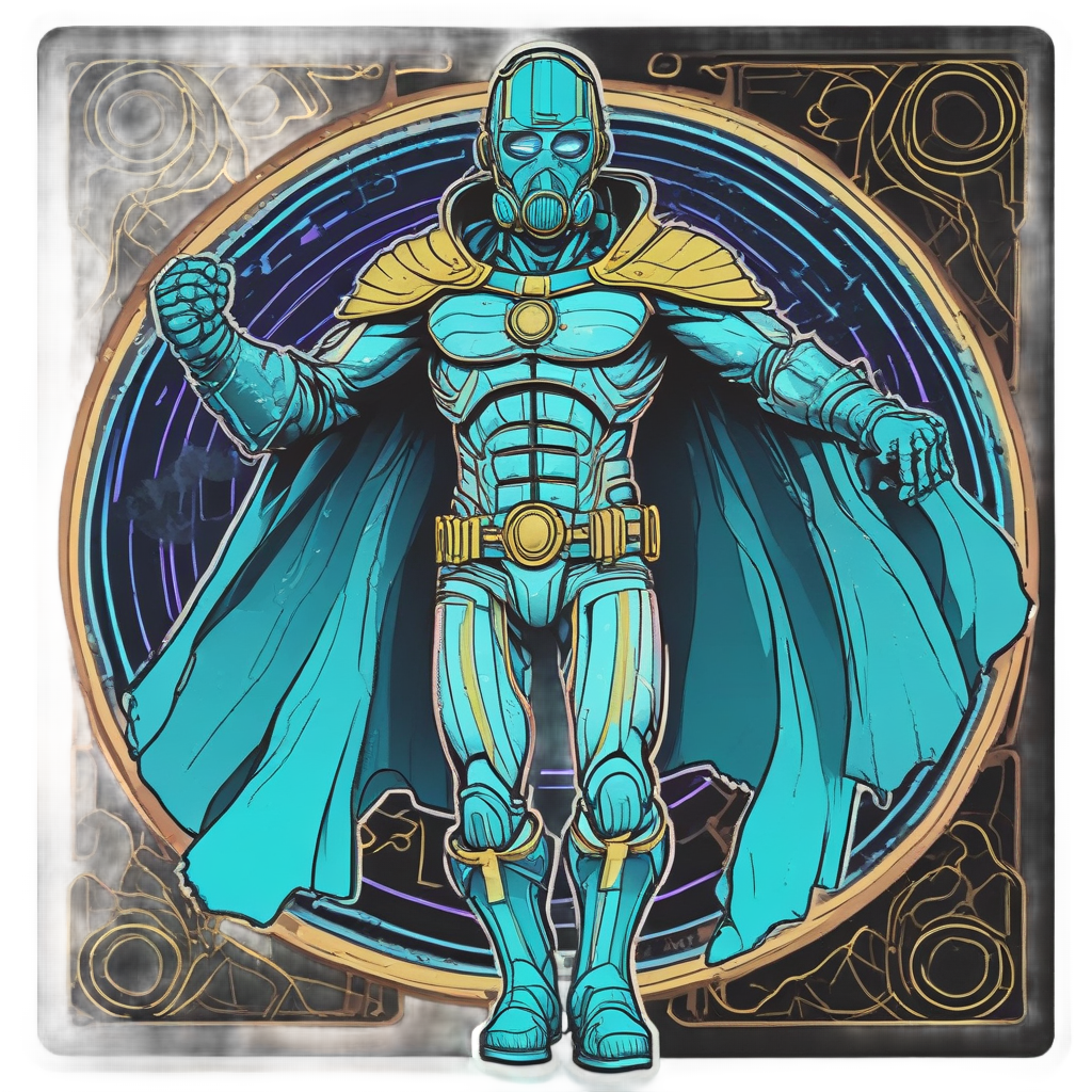 Heroic Masked Icon — superhero stickers