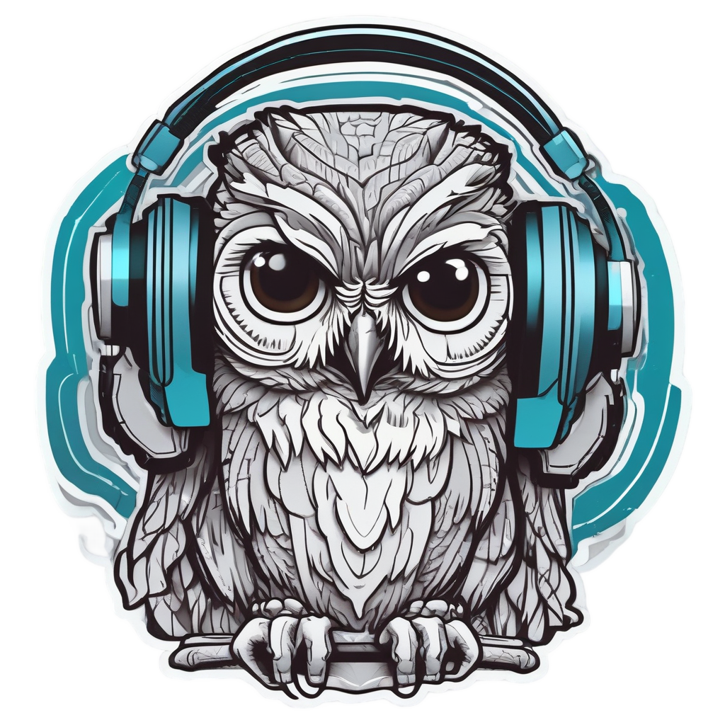 Hip Hop Owl Beats — birds stickers