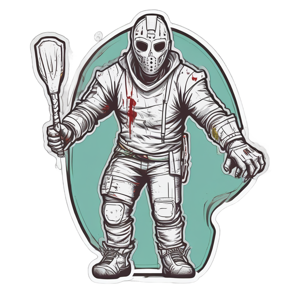 Hockey Mask Brute — horror stickers