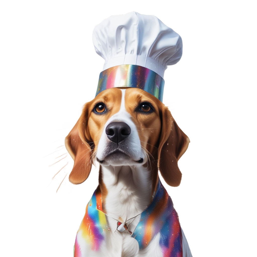 Holo Chef Beagle — dogs stickers