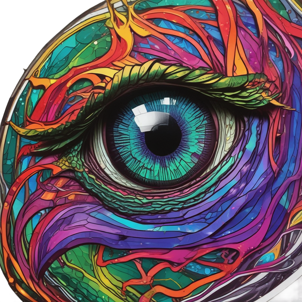 Holographic Dragon Eye — celestial stickers