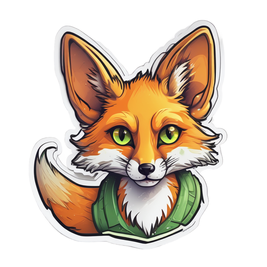Holographic Fox Warning — warning signage stickers