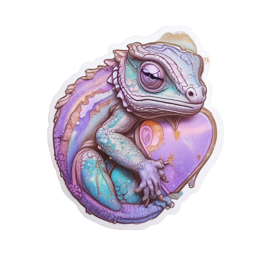 Holographic Heart Guardian — reptiles stickers