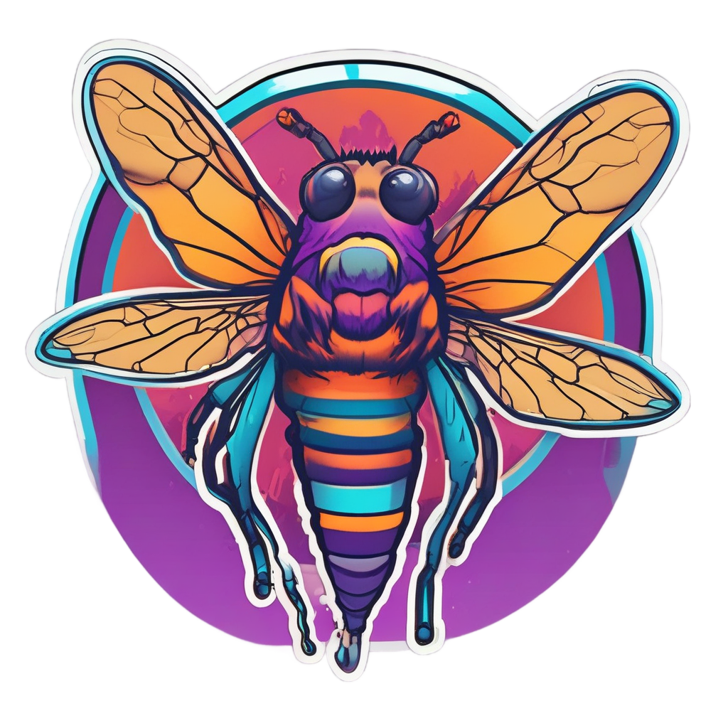 Honey Drop Neon Drip — insects stickers