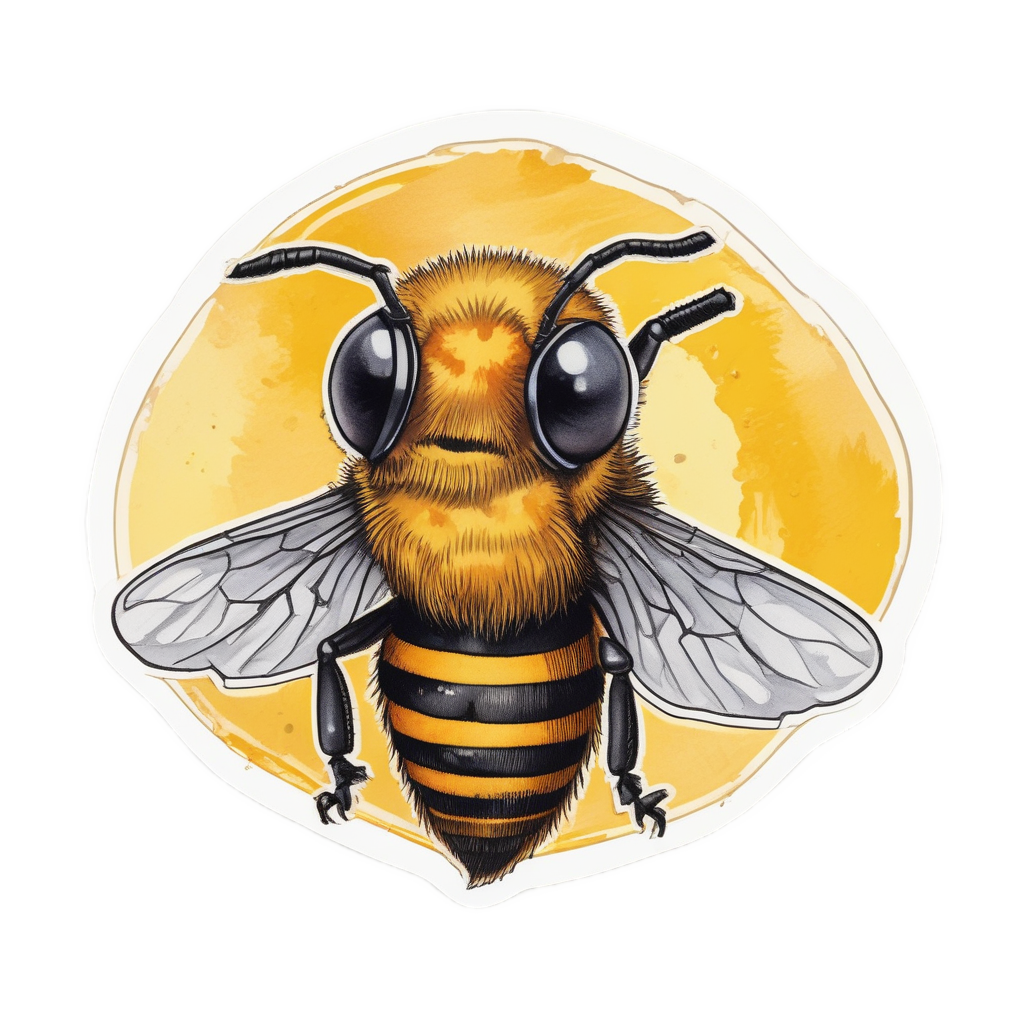 Honeybee Hero Stripe — warning signage stickers