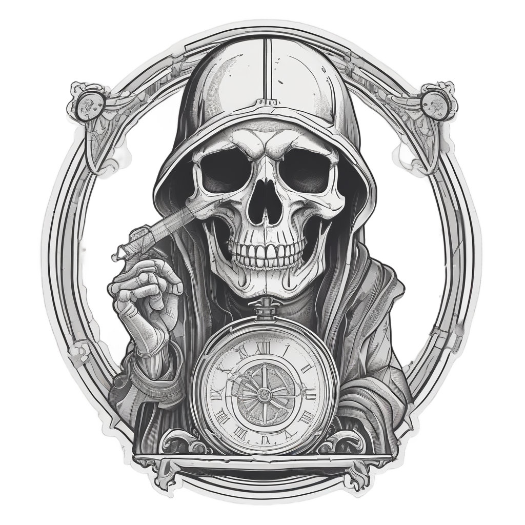 Hourglass Reaper Timekeeper — reaper skull stickers