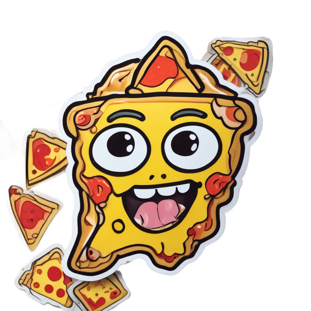 Hungry Caution Pizza — food & drink stickers