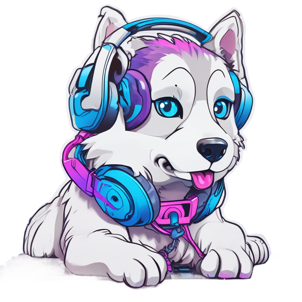 Husky Avatar Gamer — dogs stickers