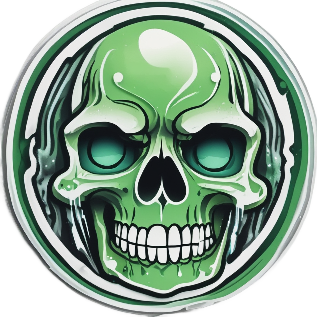 Hydraulic Tears Skull — biker & chrome skull stickers