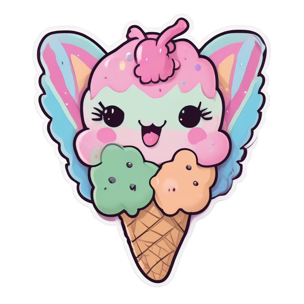 Ice Cream Butterfly — insects stickers