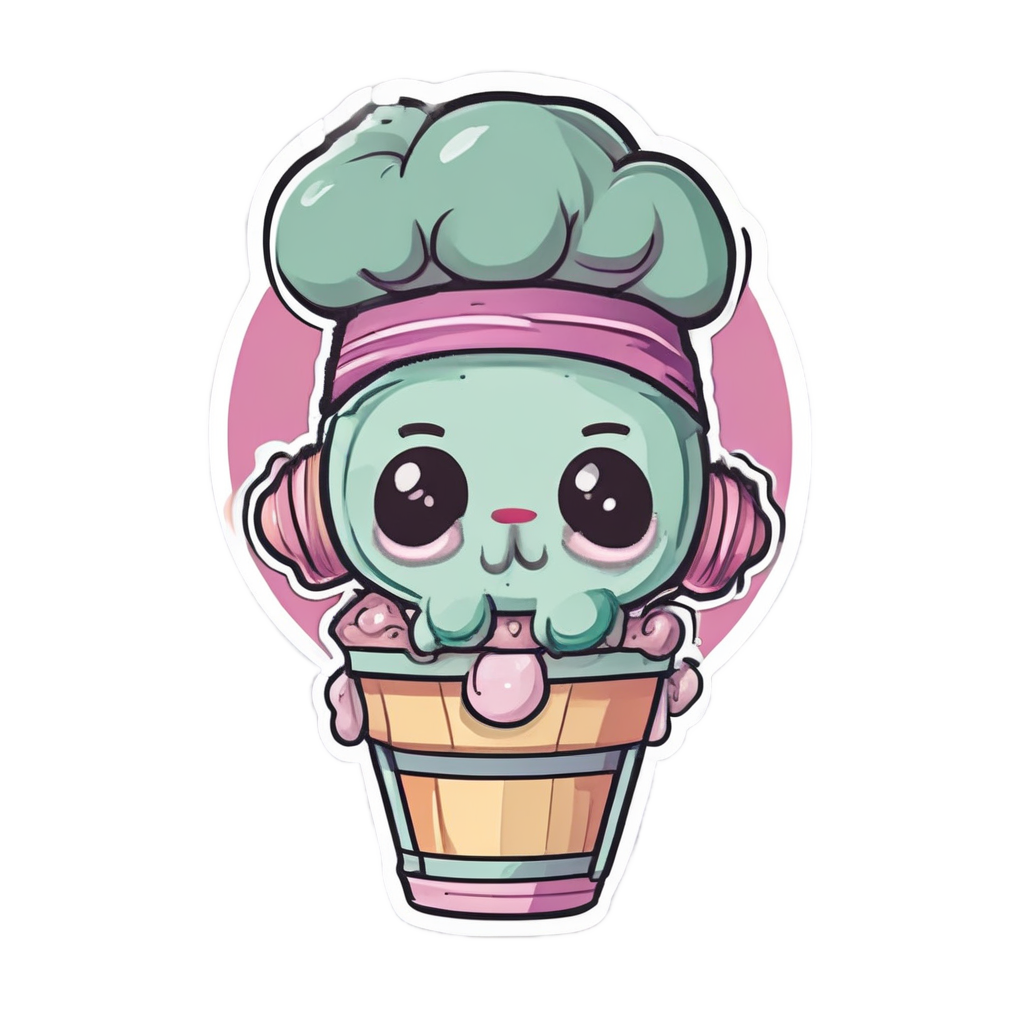 Ice Cream Sundae Happy — dessert stickers