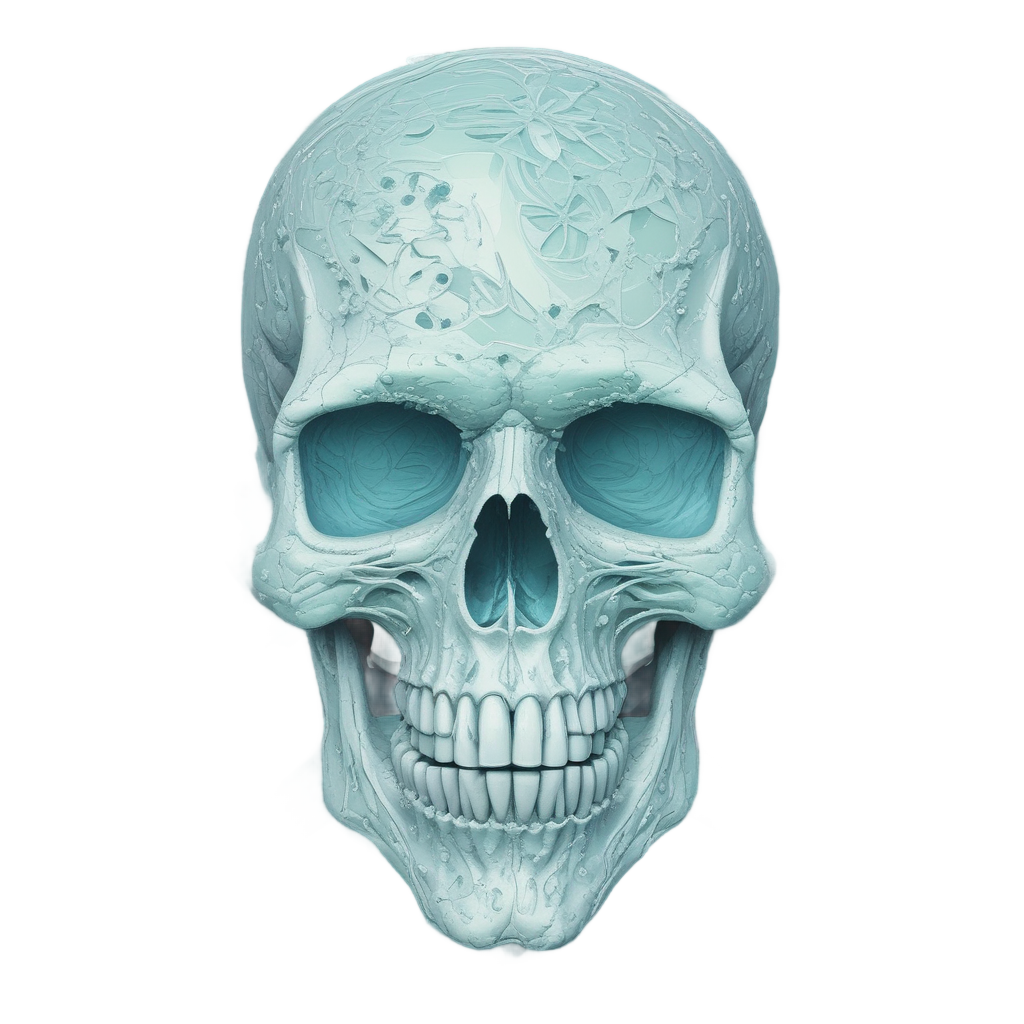 Ice Frost Skull Cross — skull & crossbones stickers