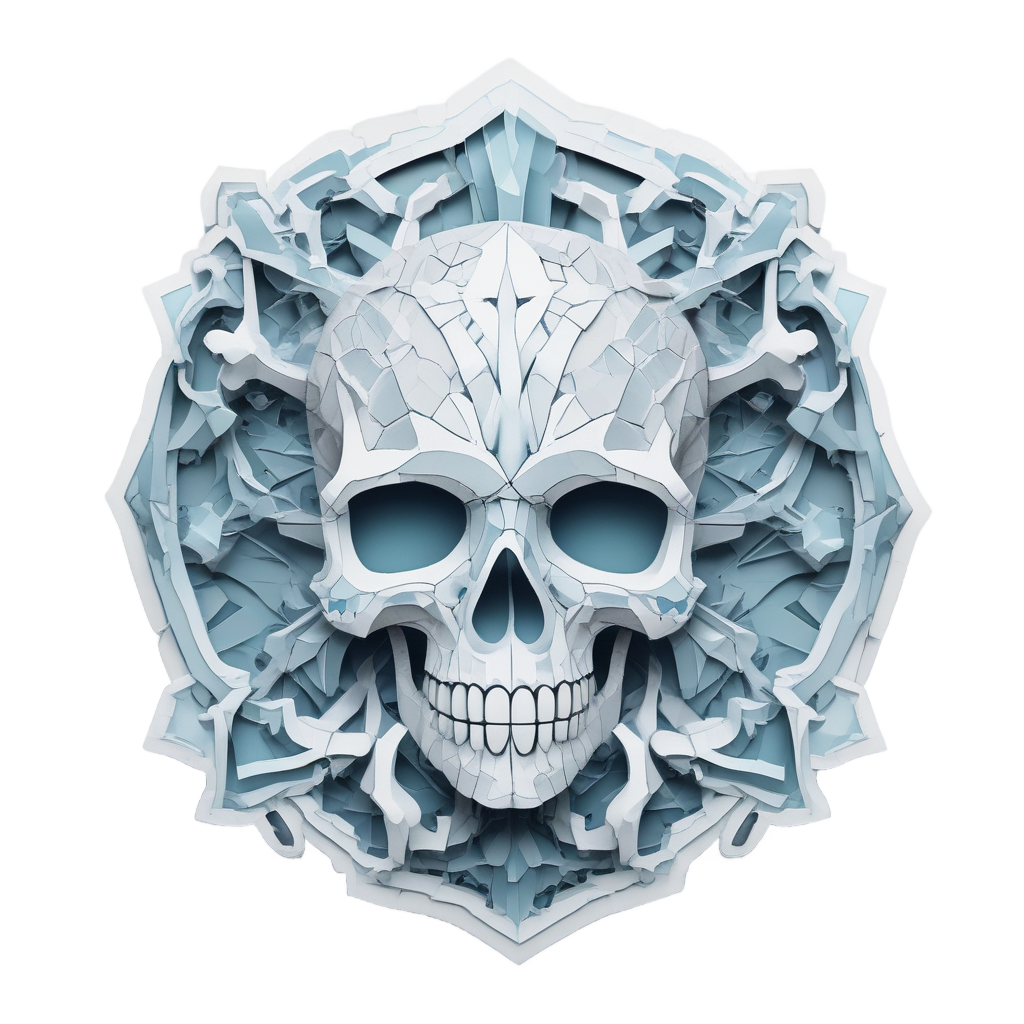 Icy Crystal Skull — crystals & healing stickers
