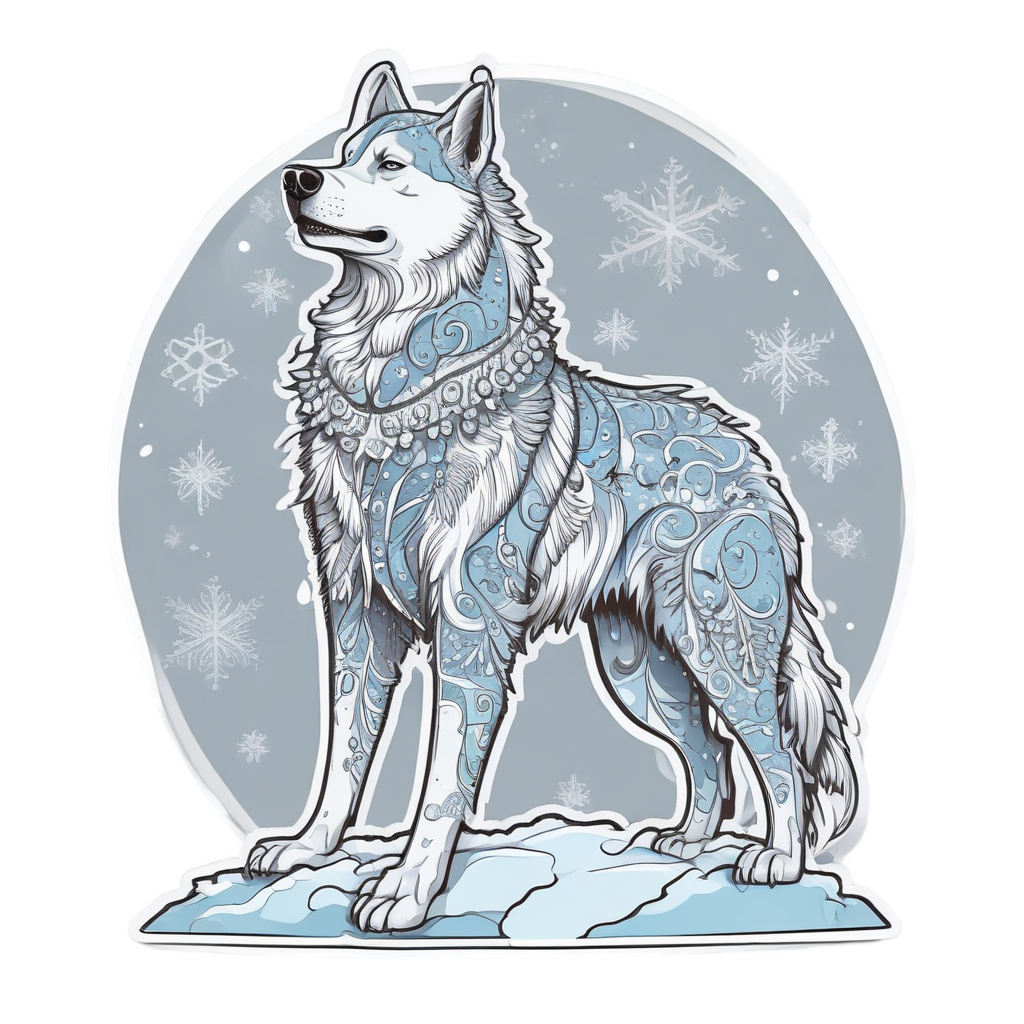 Icy Husking Frost — dogs stickers
