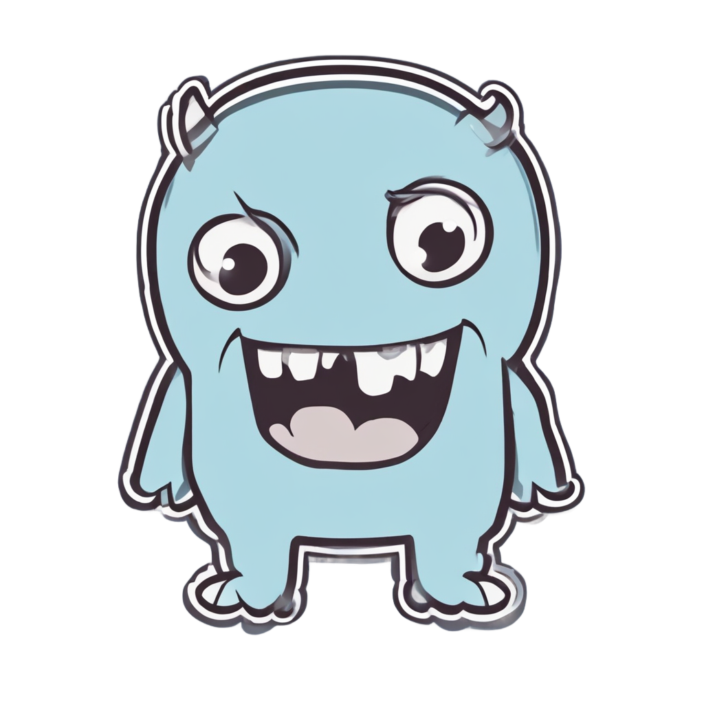 Invisible Monster Outline — horror stickers