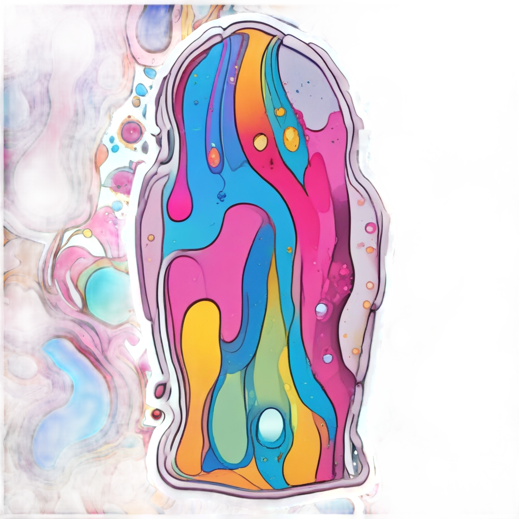 Iridescent Lava Drop — groovy y2k stickers