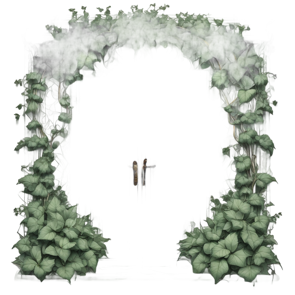 Ivy Lattice Door — dark academia stickers