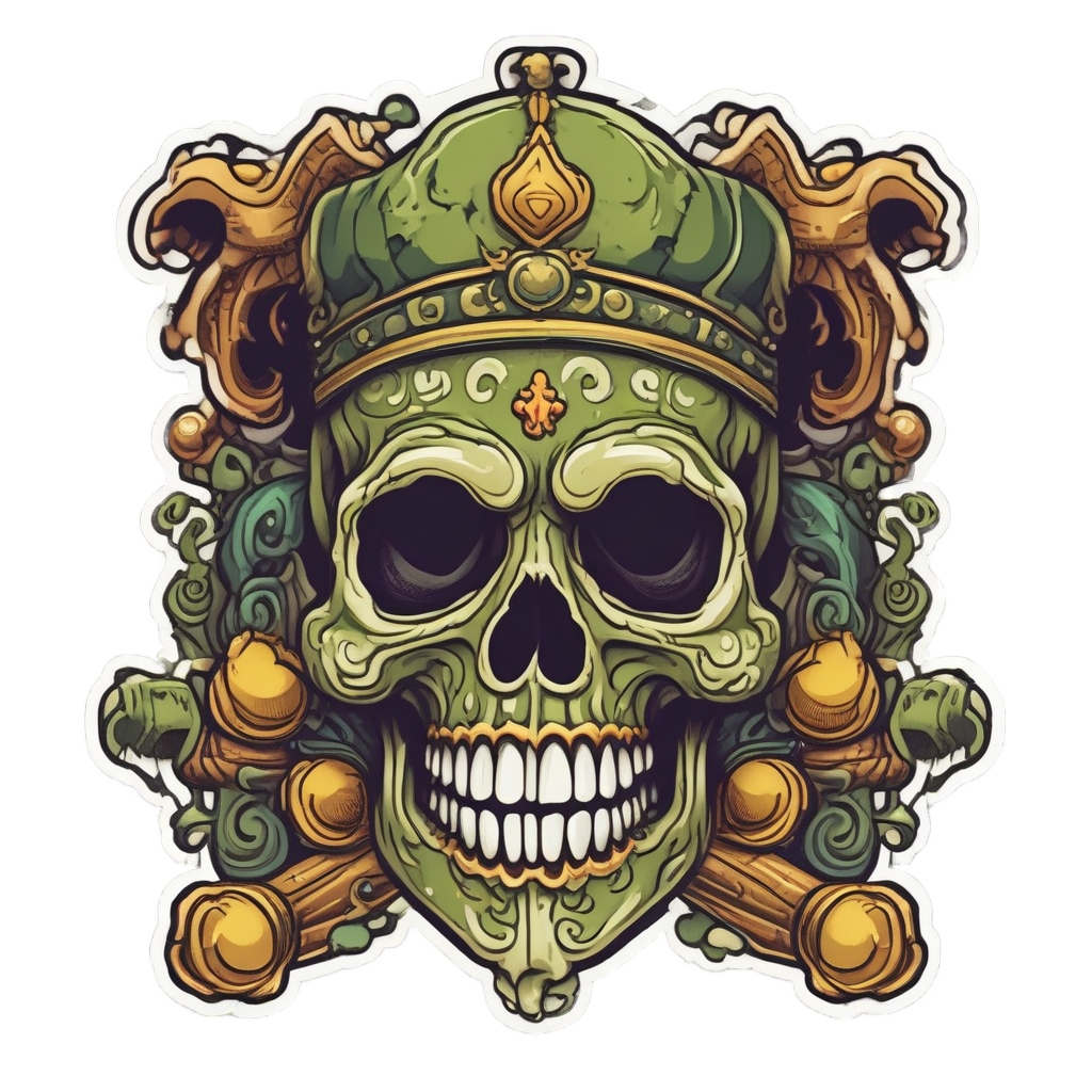 Jester of Venom — skull & crossbones stickers