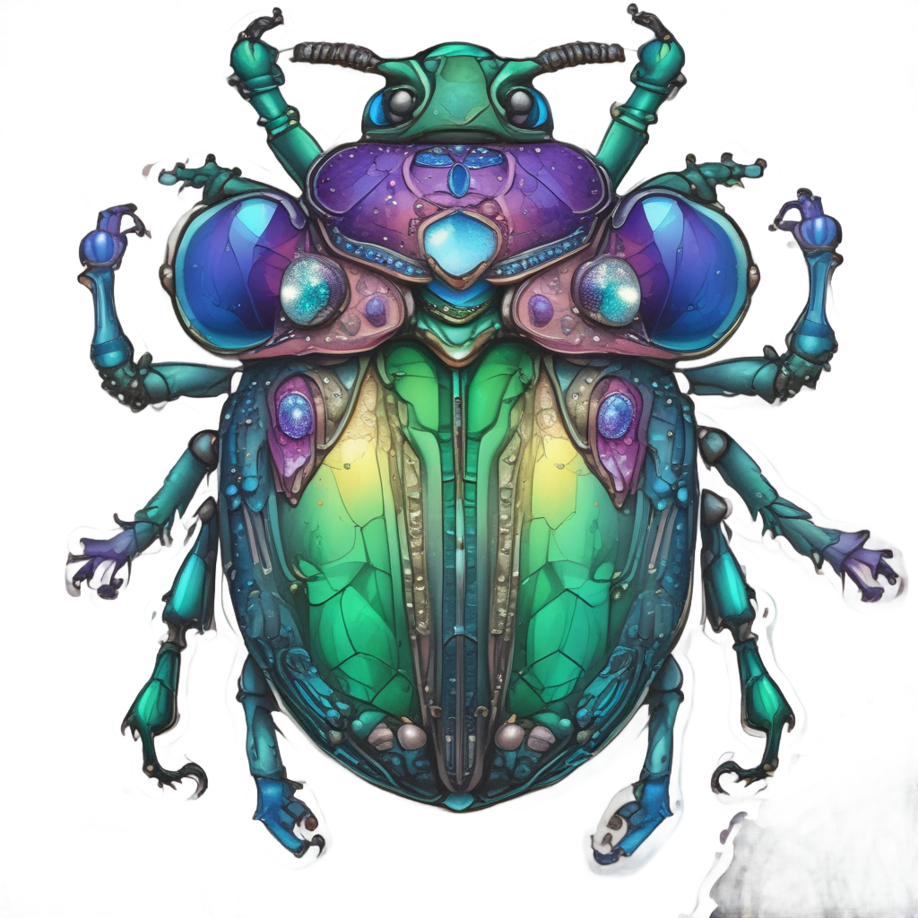 Jewel Beetle Glitter — insects stickers