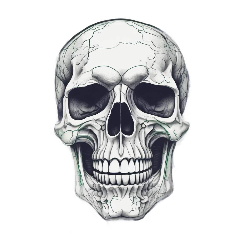 Jungle Fever Skull — floral skull stickers