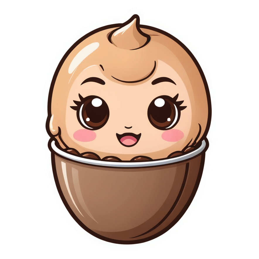 Blushing Bean (kawaii) — kawaii stickers