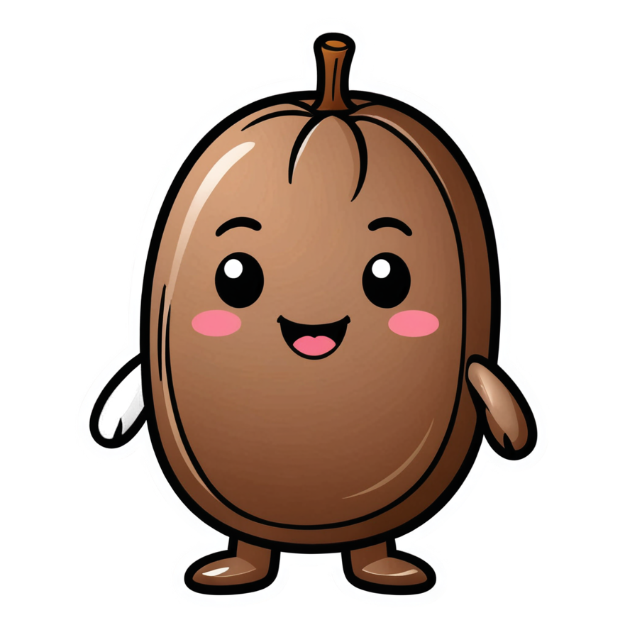 Blushing Bean — kawaii stickers