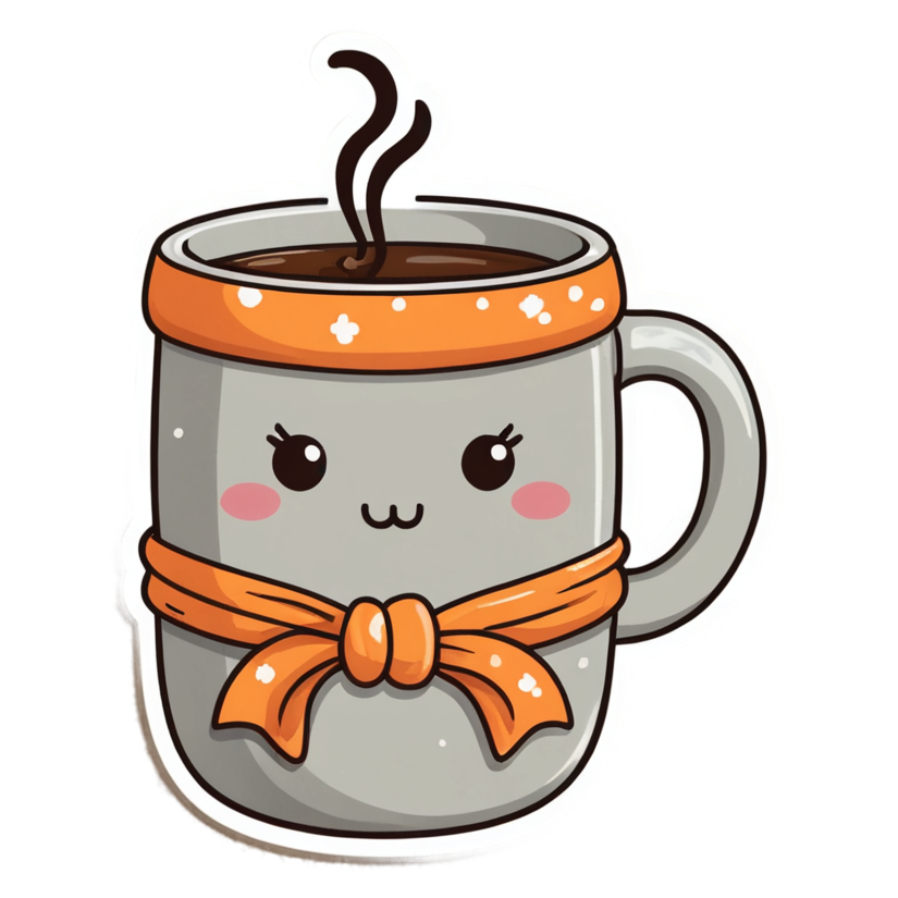 Cozy Mug (retro) — kawaii stickers