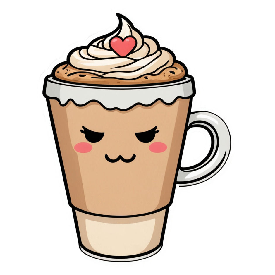 Happy Latte (tattoo) — kawaii stickers