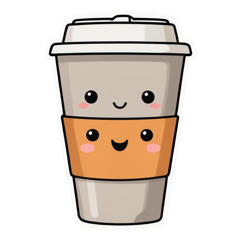 Morning Fuel (retro) — kawaii stickers