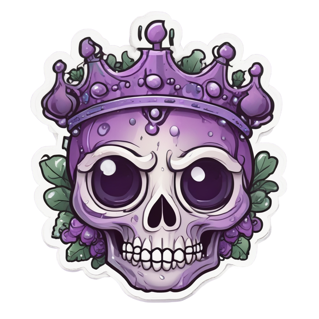 Kawaii Poison Berry Crown — spooky stickers