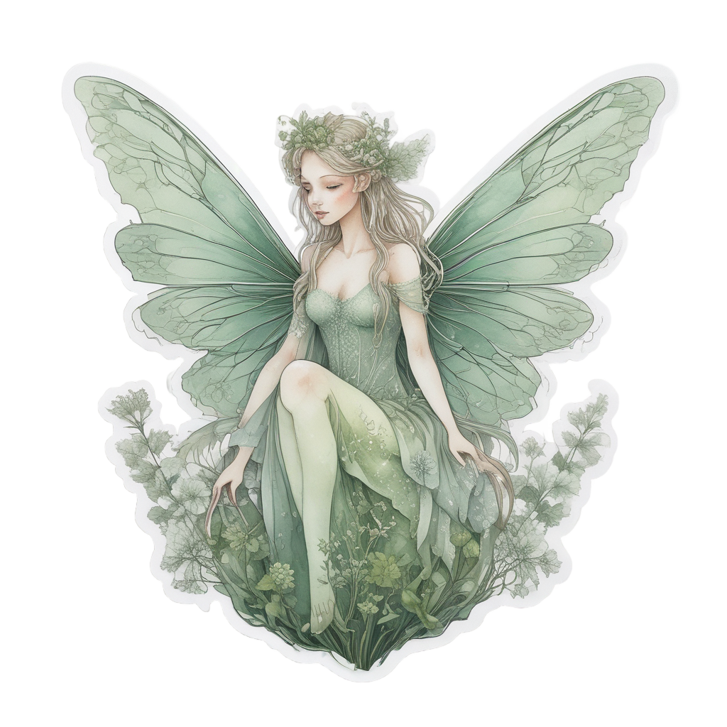 Lace Fairy with Gossamer Wings — wildflowers stickers