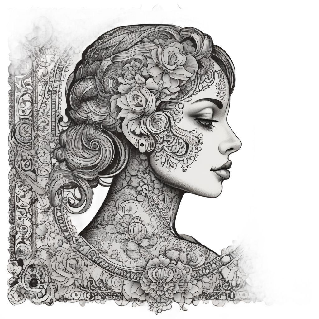Lace Veil Calavera — sugar skull stickers