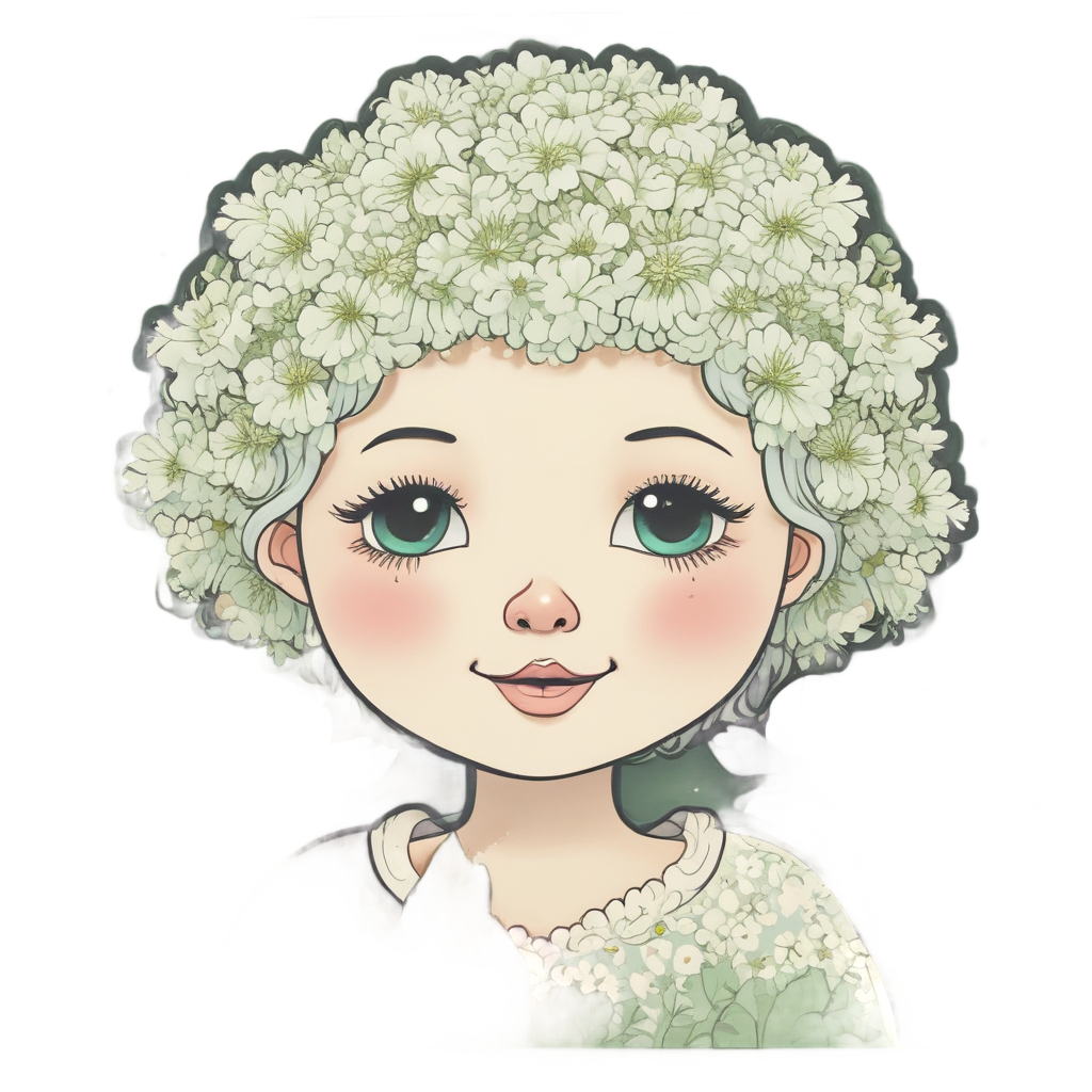 Lacy Dandelion Wink — wildflowers stickers
